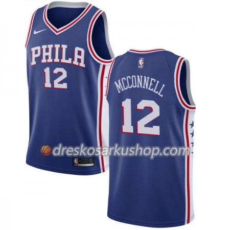 Muški NBA Dres Philadelphia 76ers T.J. McConnell 12 Nike 2017-18 Plava Swingman